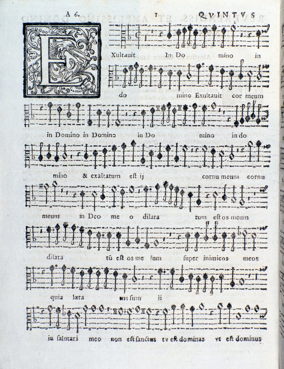 Giovanni Gabrieli Sacrae Symphoniae második könyvének kottaoldala alkotó: Unknown artist