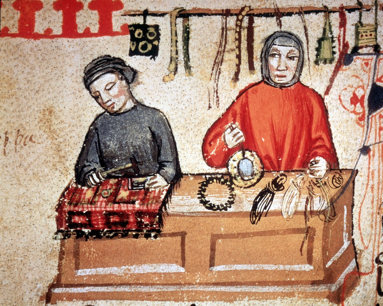 Vásároljon kézműves termékeket. 14. századi kézirat. Firenzei Nemzeti Könyvtár alkotó: Unknown artist