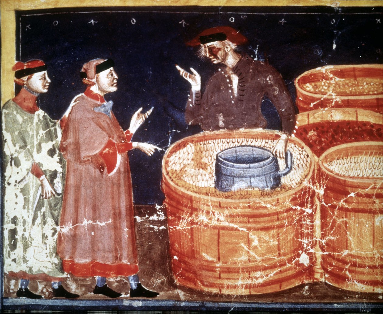 Kézműves boltja egy 14. századi miniatűr kéziratból. alkotó: Unknown artist