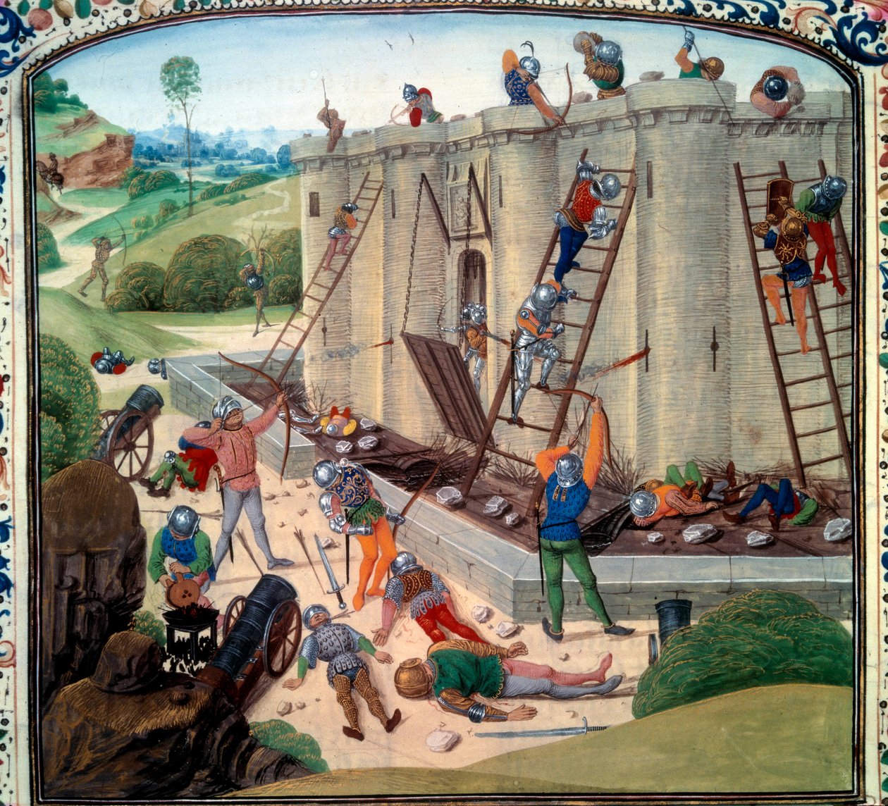 Brest ostroma (i.sz. 1386). Miniatűr Jean Froissart (Folio 116v) „Krónikáiban” alkotó: Unknown artist