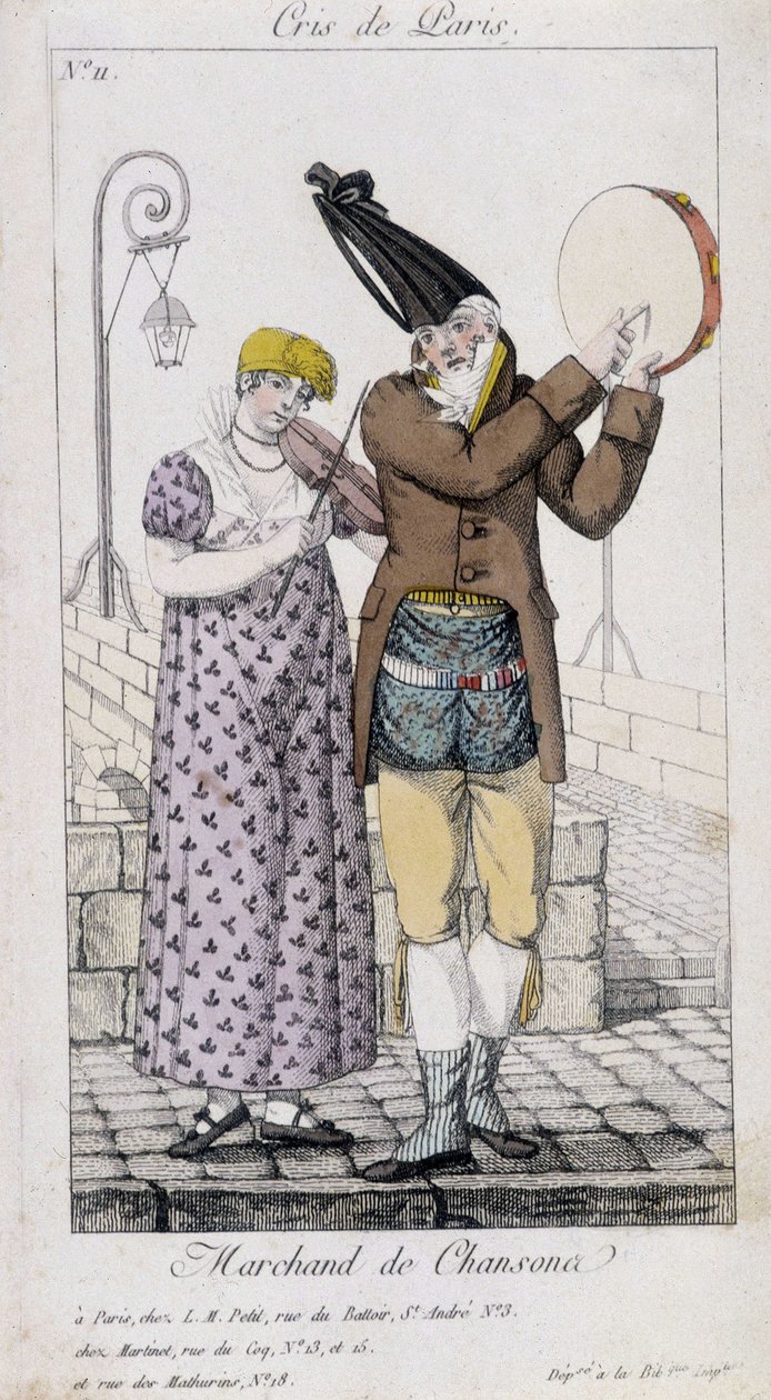 Dalkereskedők - metszet alkotó: Unknown artist