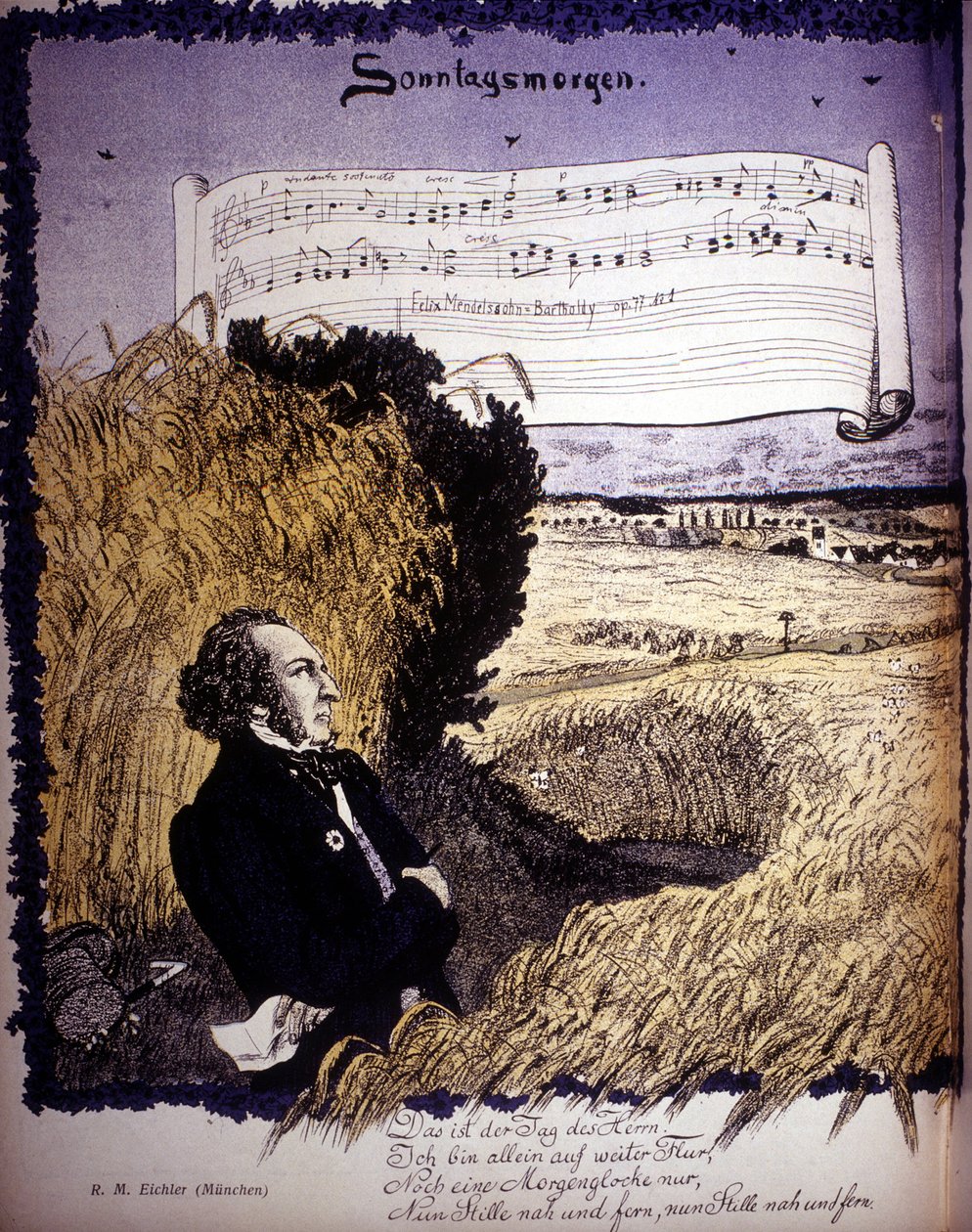 Vasárnap reggel, az op. 77 n¡1, Félix mendelssohn - Bartholdy (1809-1847) kottái. alkotó: Unknown artist