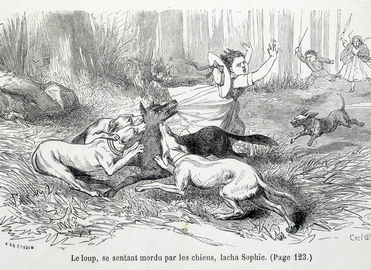 Sophie és a farkas – Hachette Ségur grófnőjének „Szófi szerencsétlenségei” című művében alkotó: Unknown artist