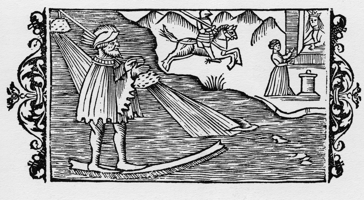 Varázsló, aki lottón kel át a tengeren – Olaus Magnus "Az északi nemzetek története" című könyvében, Róma, 1555 alkotó: Unknown artist