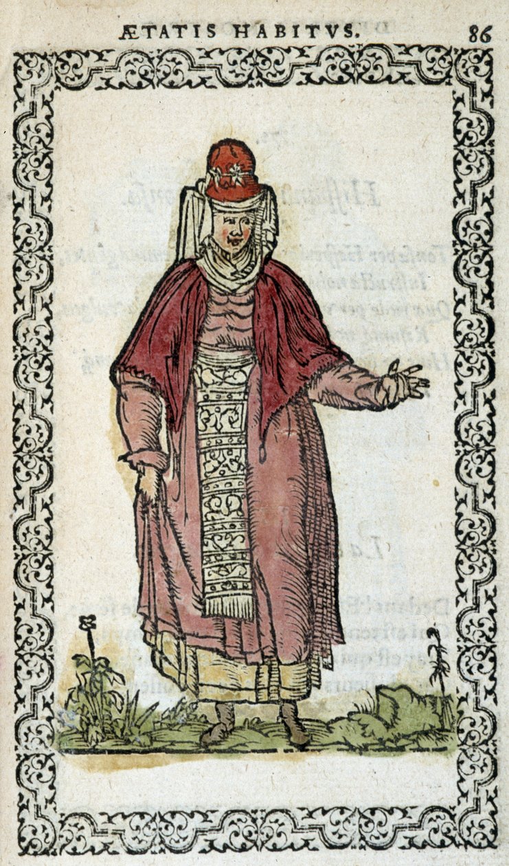 Spanyol nő – Jean Sulperius „Habits et effigies” című könyvében alkotó: Unknown artist