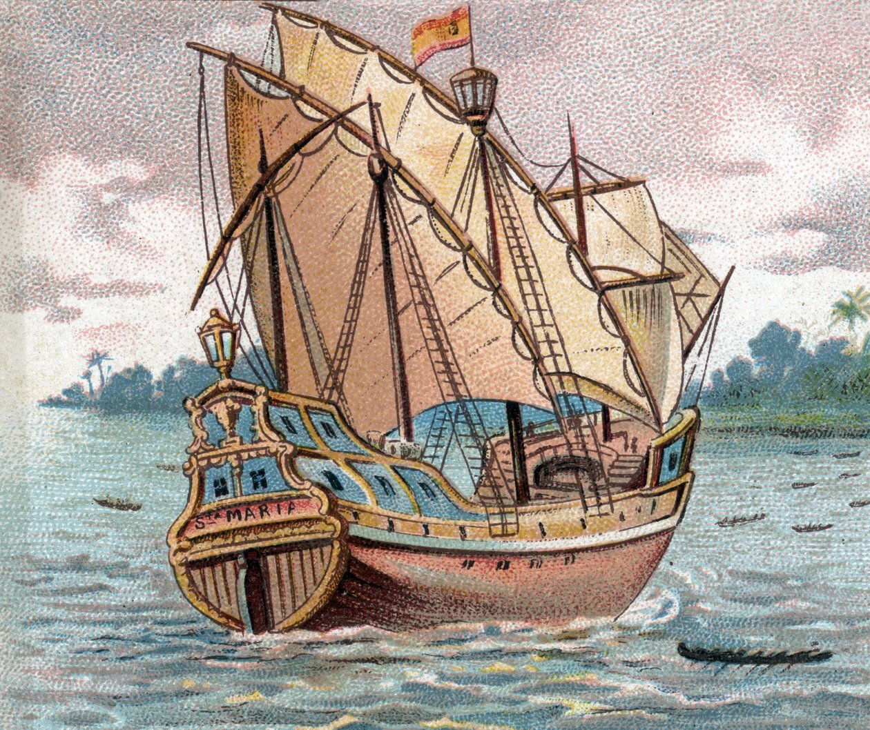 Spanyol karavellás 15. század vége - Caravel vitorlás 15. század alkotó: Unknown artist
