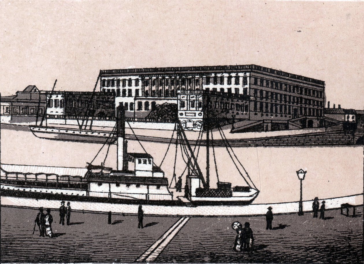 Stockholm, Svédország: kilátás a királyi várra (királyi vár). in "" A világ 168 nézetet szemléltet"" Keltezés nélküli (19. század vége) alkotó: Unknown artist