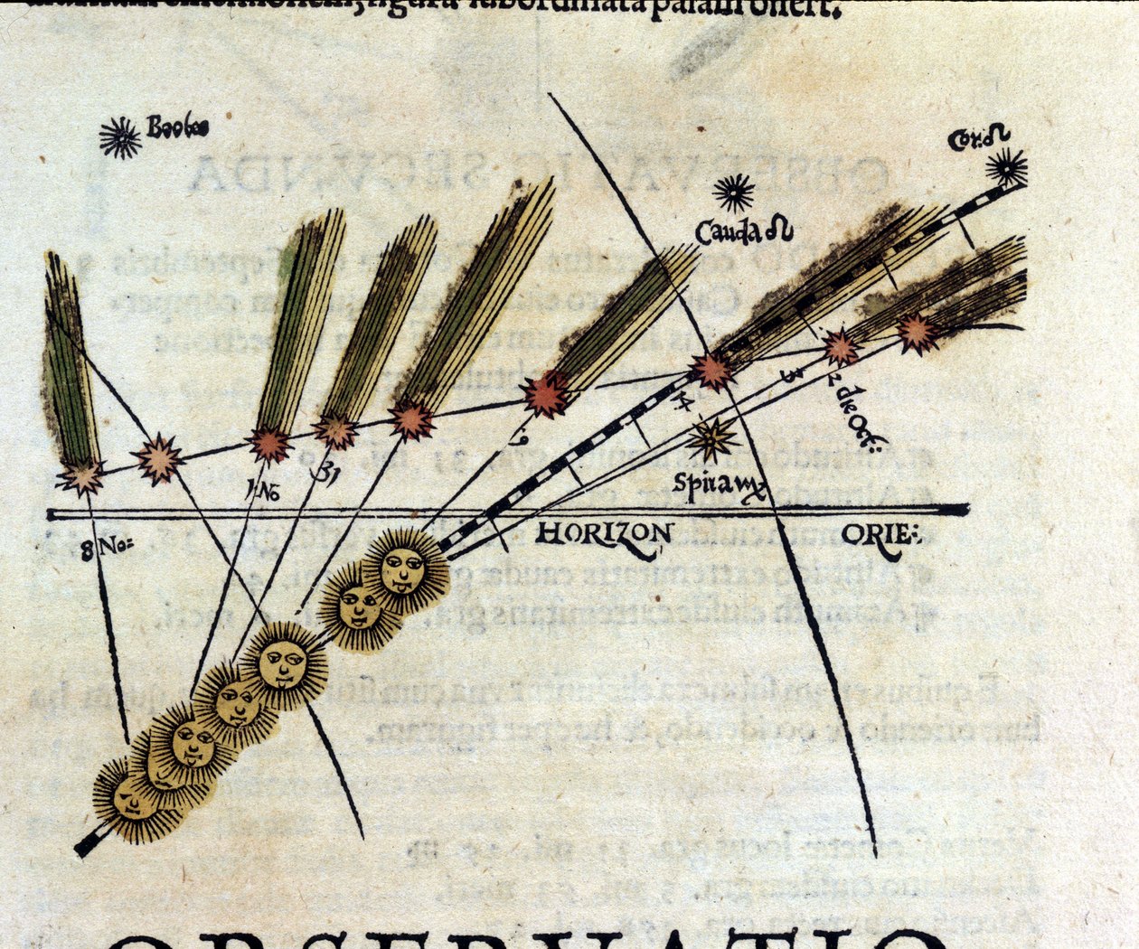 Tanulmány az üstökösökről – Astronomicon caesarum, 16. századi értekezés. alkotó: Unknown artist