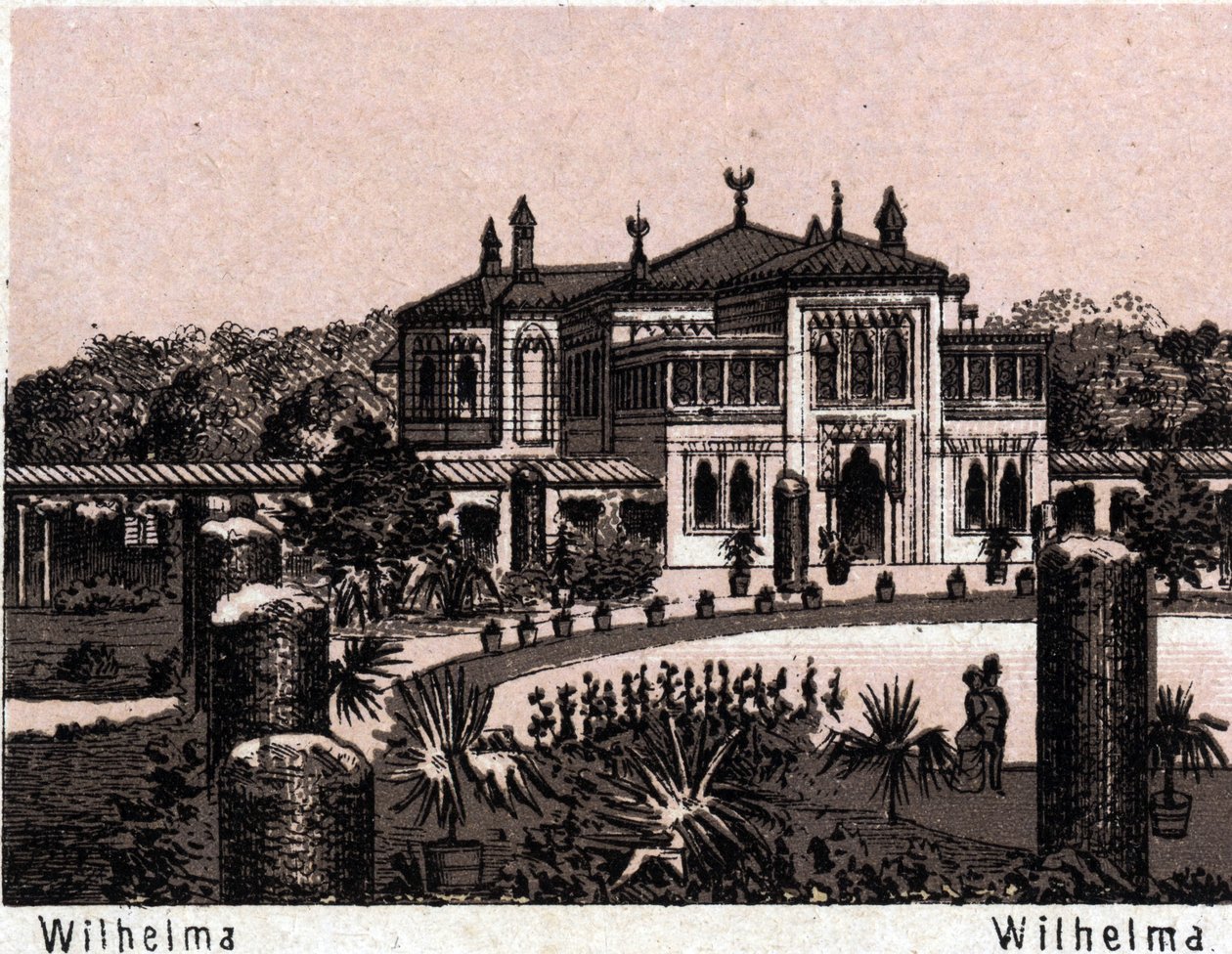 Stuttgart, Németország: kilátás Wilhelmára. in "" A világ 168 nézetet szemléltet"" Keltezés nélküli (19. század vége) alkotó: Unknown artist