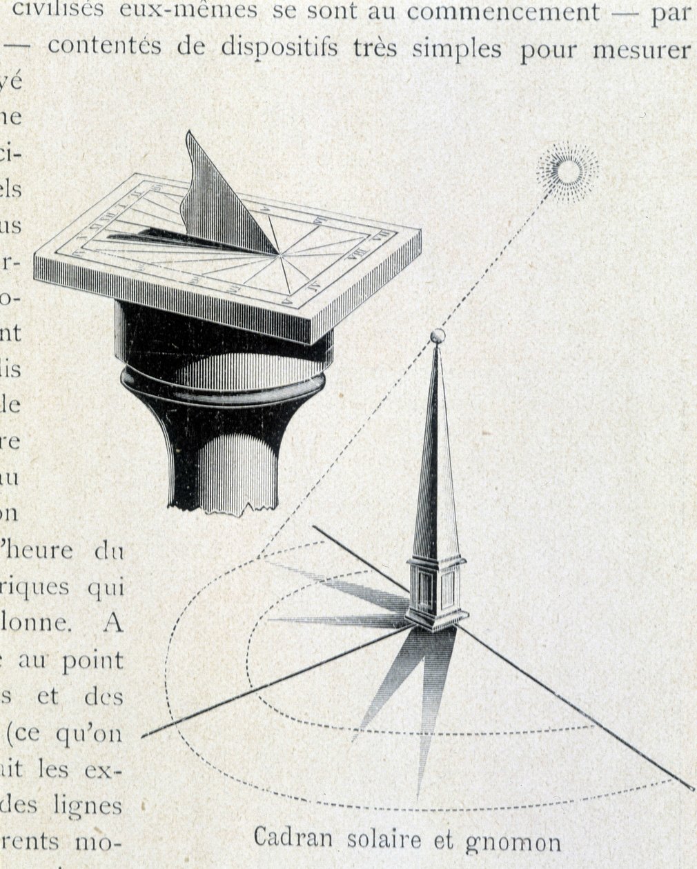 Napóra és gnomon (XVII. század) - Kraemer „Az univerzum és az emberiség” című metszet alkotó: Unknown artist