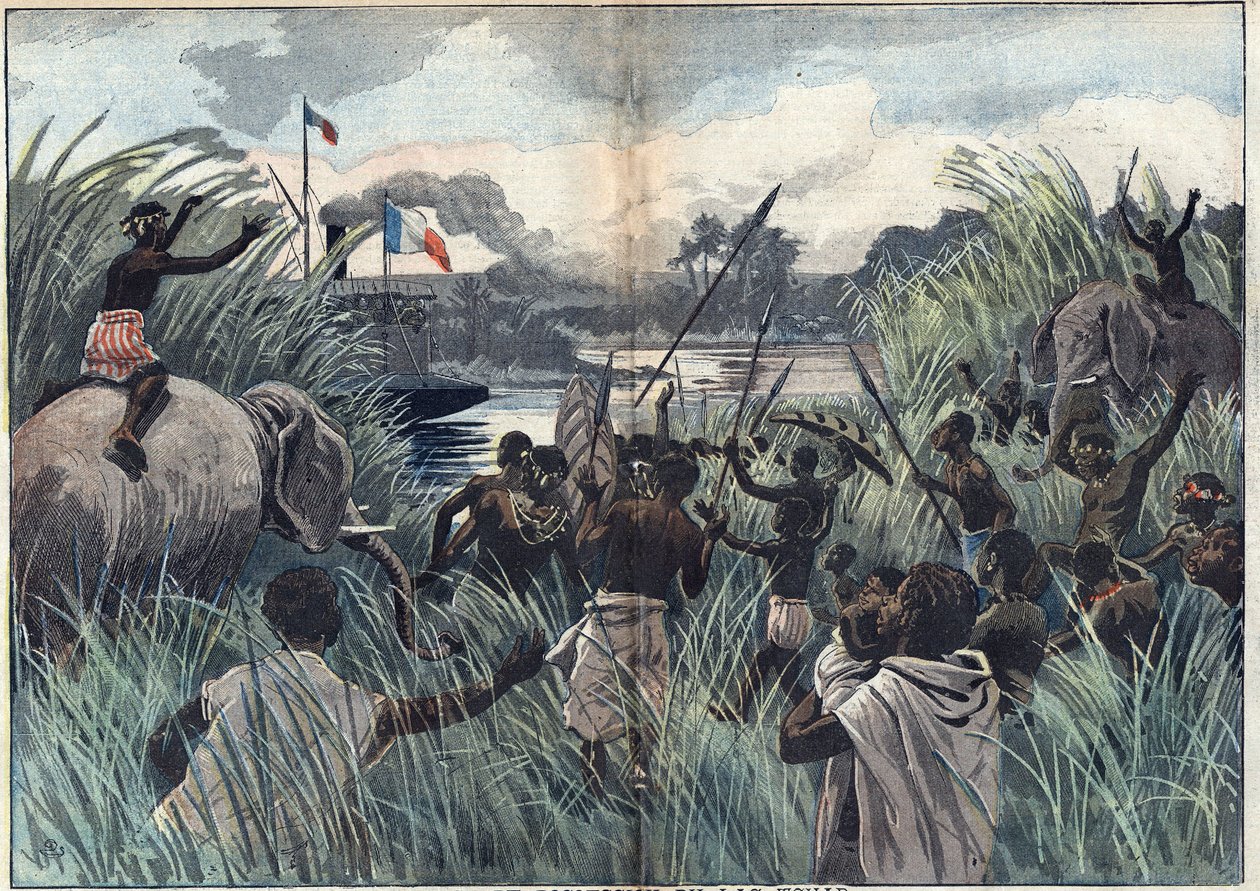 A Csád-tó birtokbavétele (Afrika) alkotó: Unknown artist