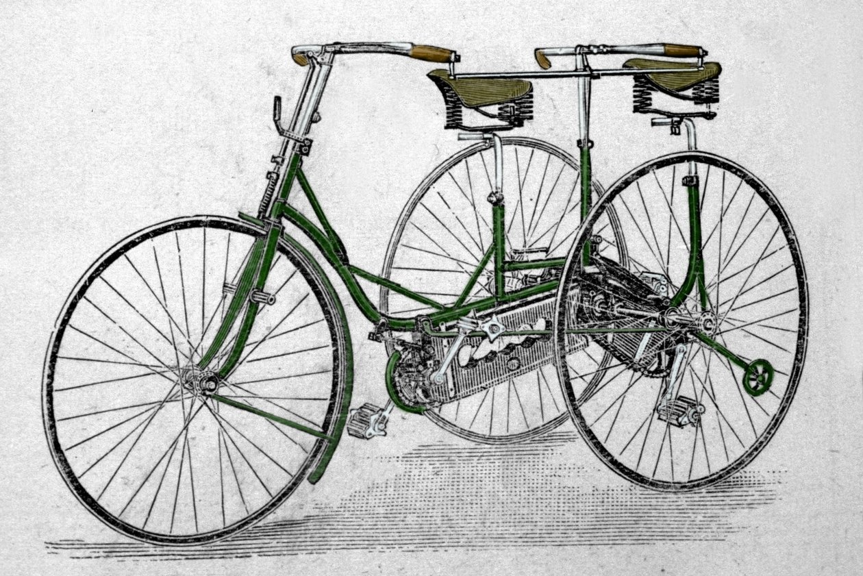 Tandem tricikli modell. alkotó: Unknown artist