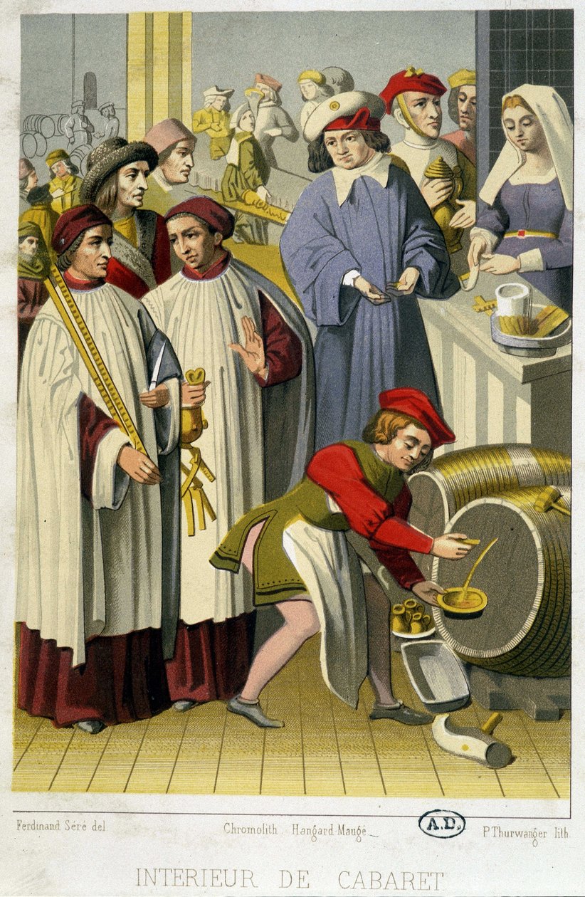 Adószedők boron egy kabaréban alkotó: Unknown artist