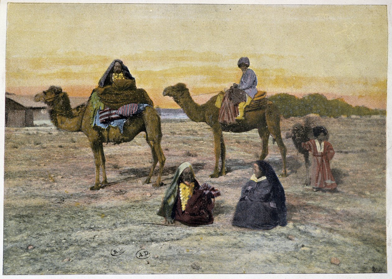 Tekes (orosz nomádok) és tevéik, 19. század vége alkotó: Unknown artist
