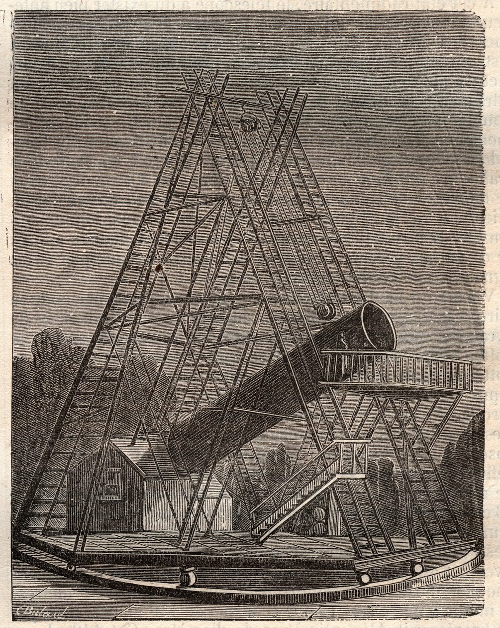 Teleszkóp, William Herschel (Friedrich Wilhelm Herschel alkotó: Unknown artist