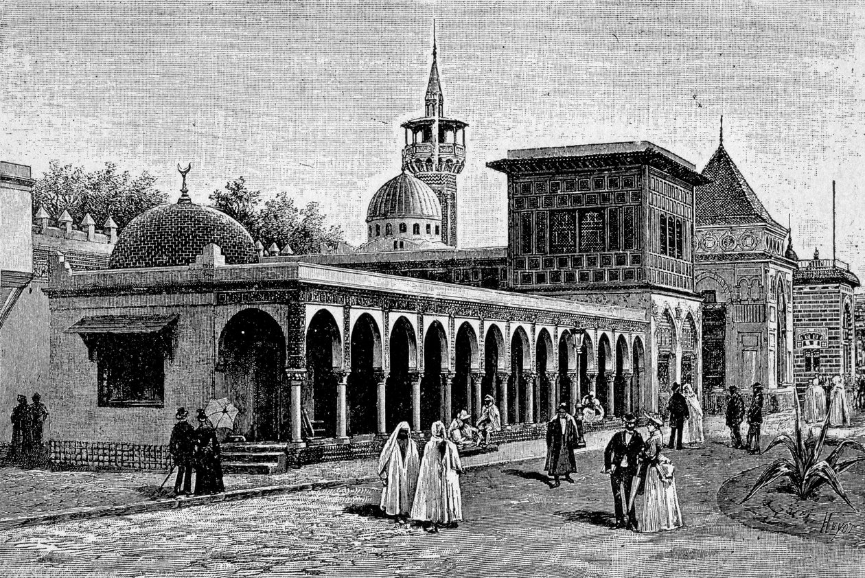 Az algériai palota az Esplanade des Invalides-ban az 1889-es nemzetközi kiállítás alatt. alkotó: Unknown artist