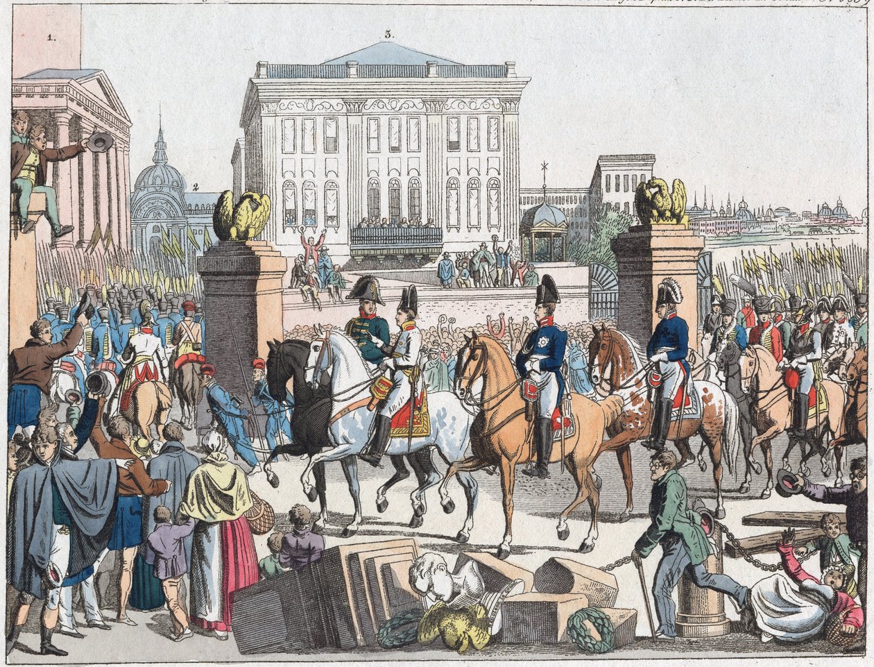 A szövetséges erők március 31-én vonulnak be Párizsba alkotó: Unknown artist