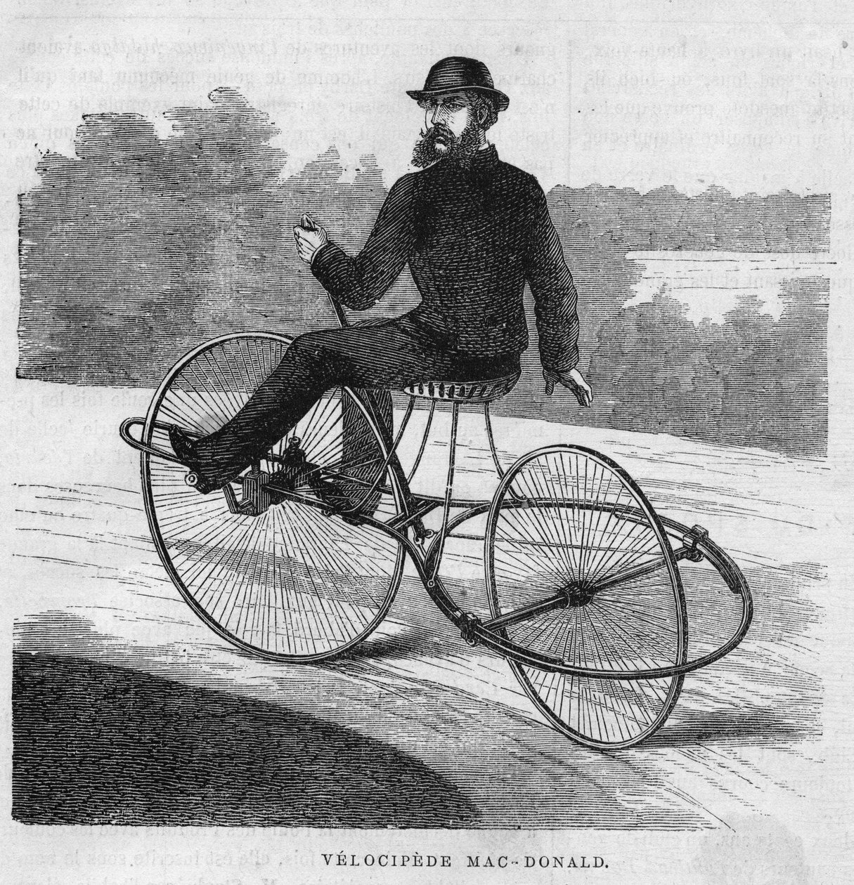 A Mac-Donald amerikai velocipéd. 1869 alkotó: Unknown artist