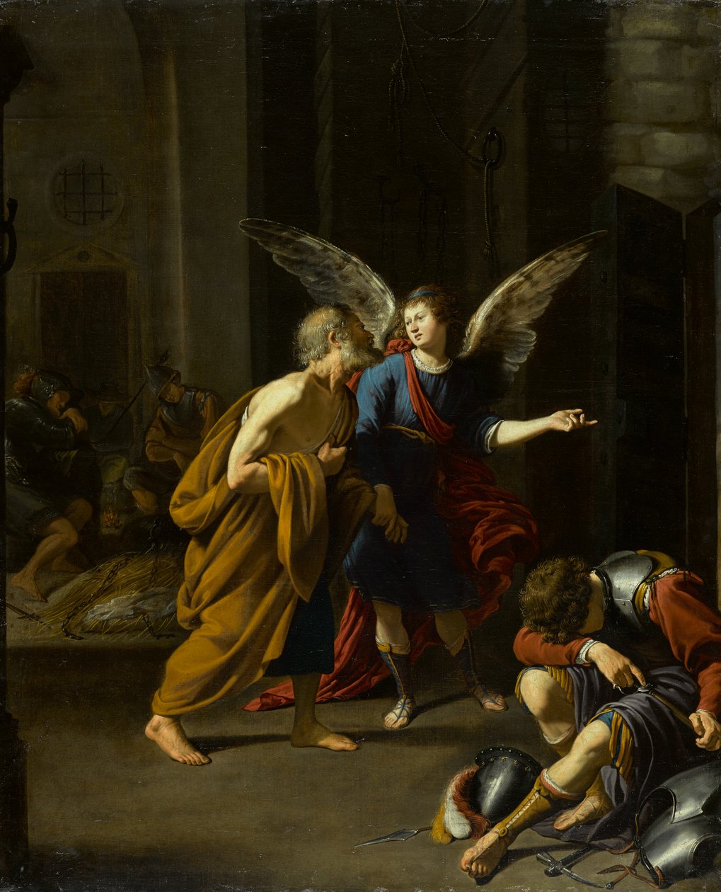 Az angyal kiszabadítja Szent Pétert a börtönből, 1625-1635 körül (olaj, vászon) alkotó: Unknown artist