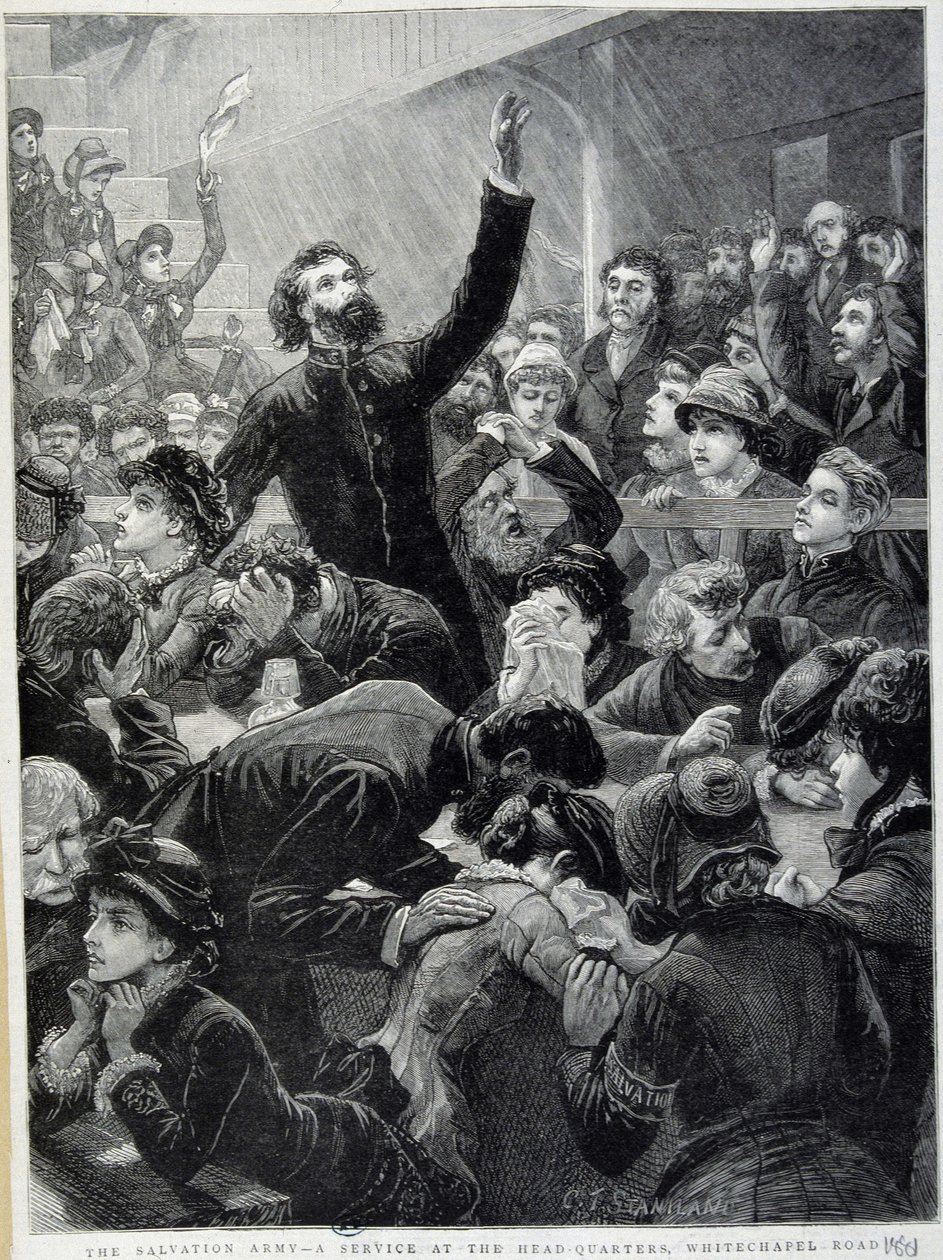 The Armee of Salvation – Elosztás a Whitechapel Road főhadiszállásán 1881-ben alkotó: Unknown artist