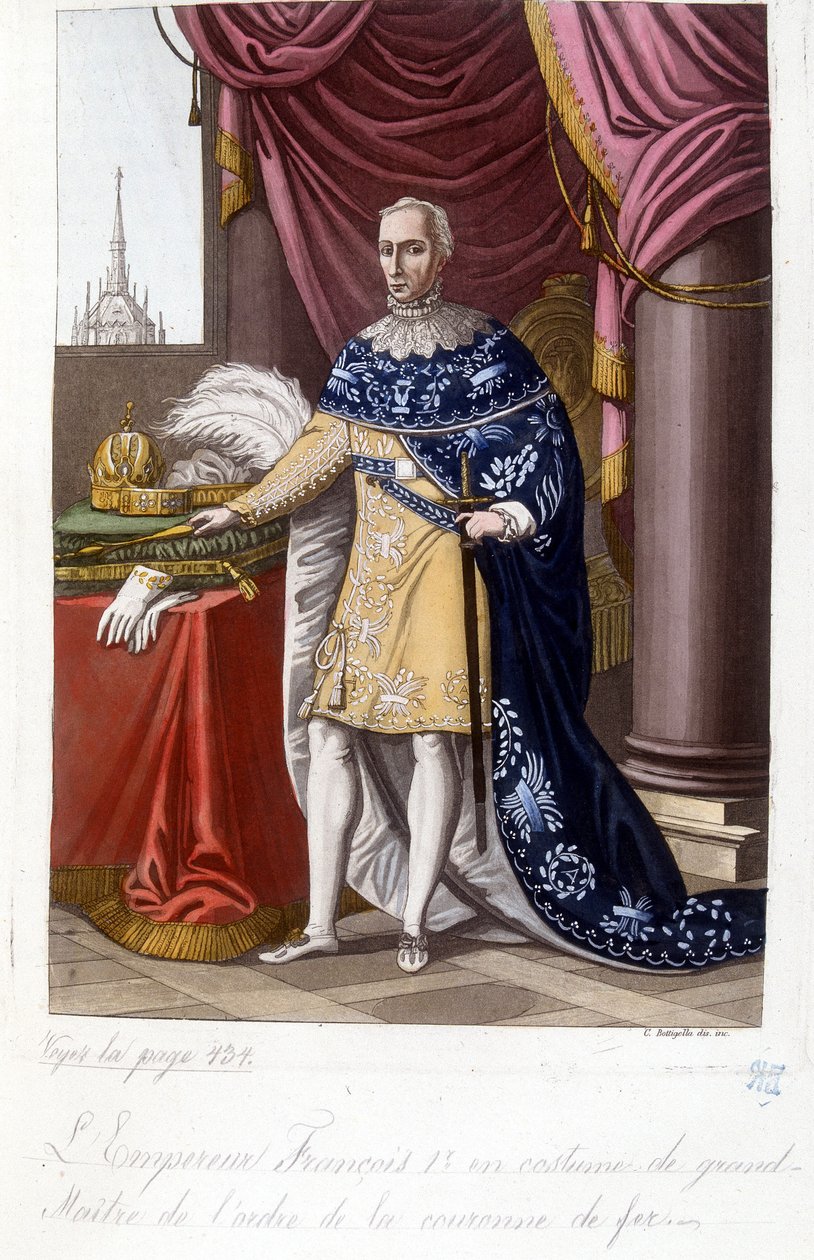 1. Francois osztrák császár (1768-1835) a Vaskorona-rend nagymesterének jelmezében. alkotó: Unknown artist