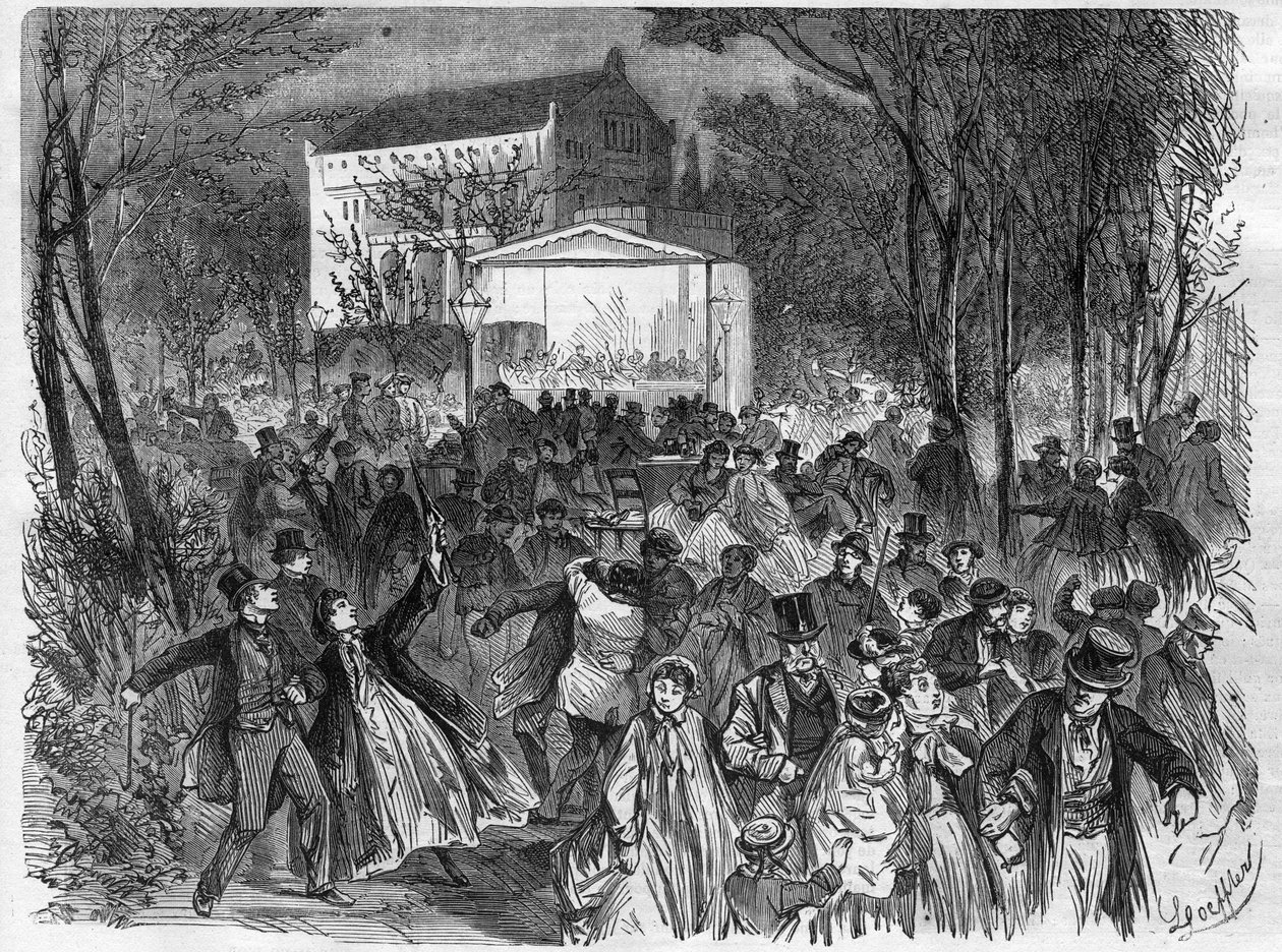 A berlini sörfőzdék: a Bock Bier temploma – Metszet a „Le Journal Illustrious”-ba” alkotó: Unknown artist