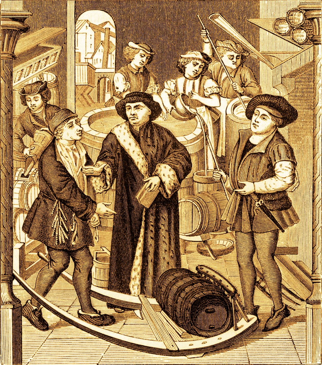 A tournai püspök a tournai sör tizedét veszi át alkotó: Unknown artist