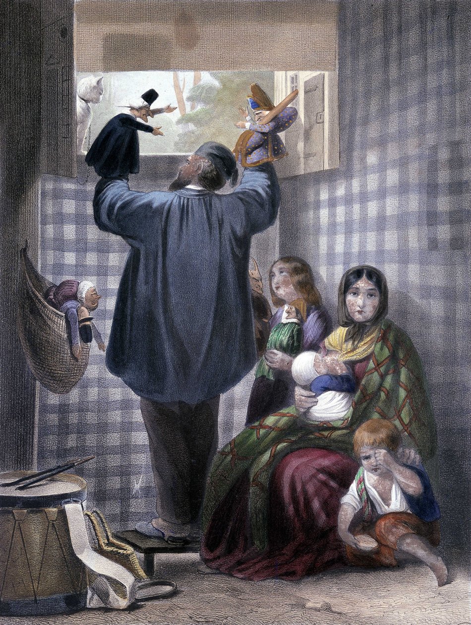Macskakomédia - Montreur báb és családja. alkotó: Unknown artist