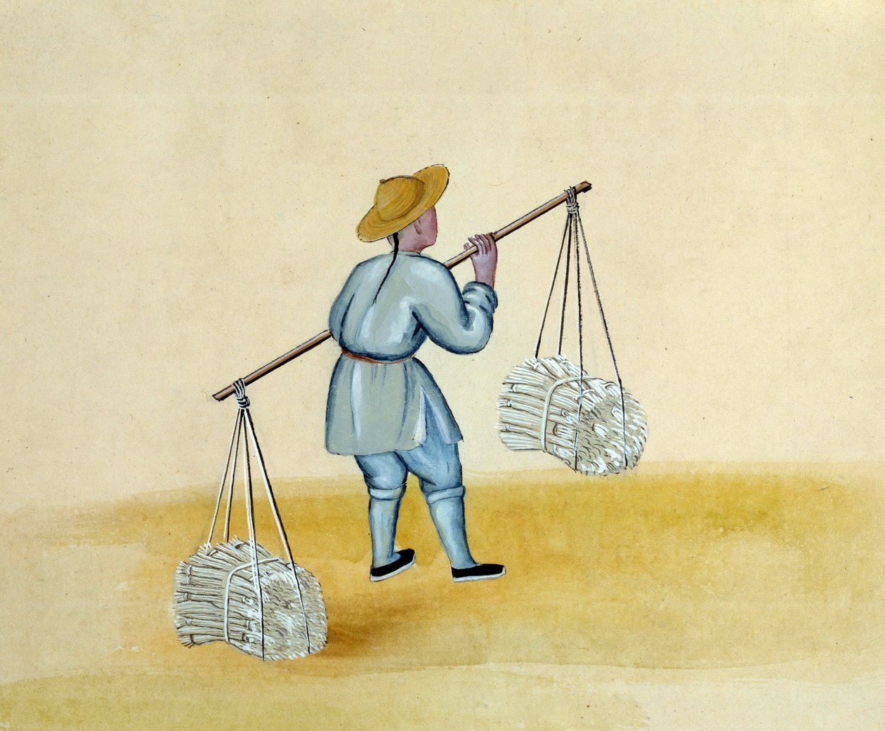 A kínai fakereskedő. 17. századi rajz. Párizs. B N alkotó: Unknown artist