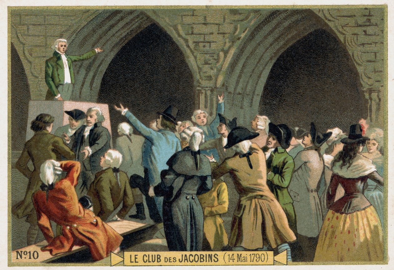A jakobinusok klubja (1790.05.14.). 19. századi kromolitográfia. alkotó: Unknown artist