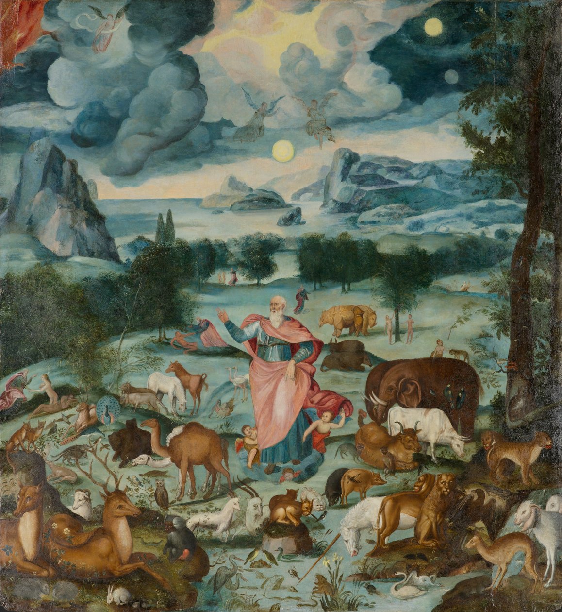 A teremtés, 1600 körül (olaj a panelen) alkotó: Unknown artist