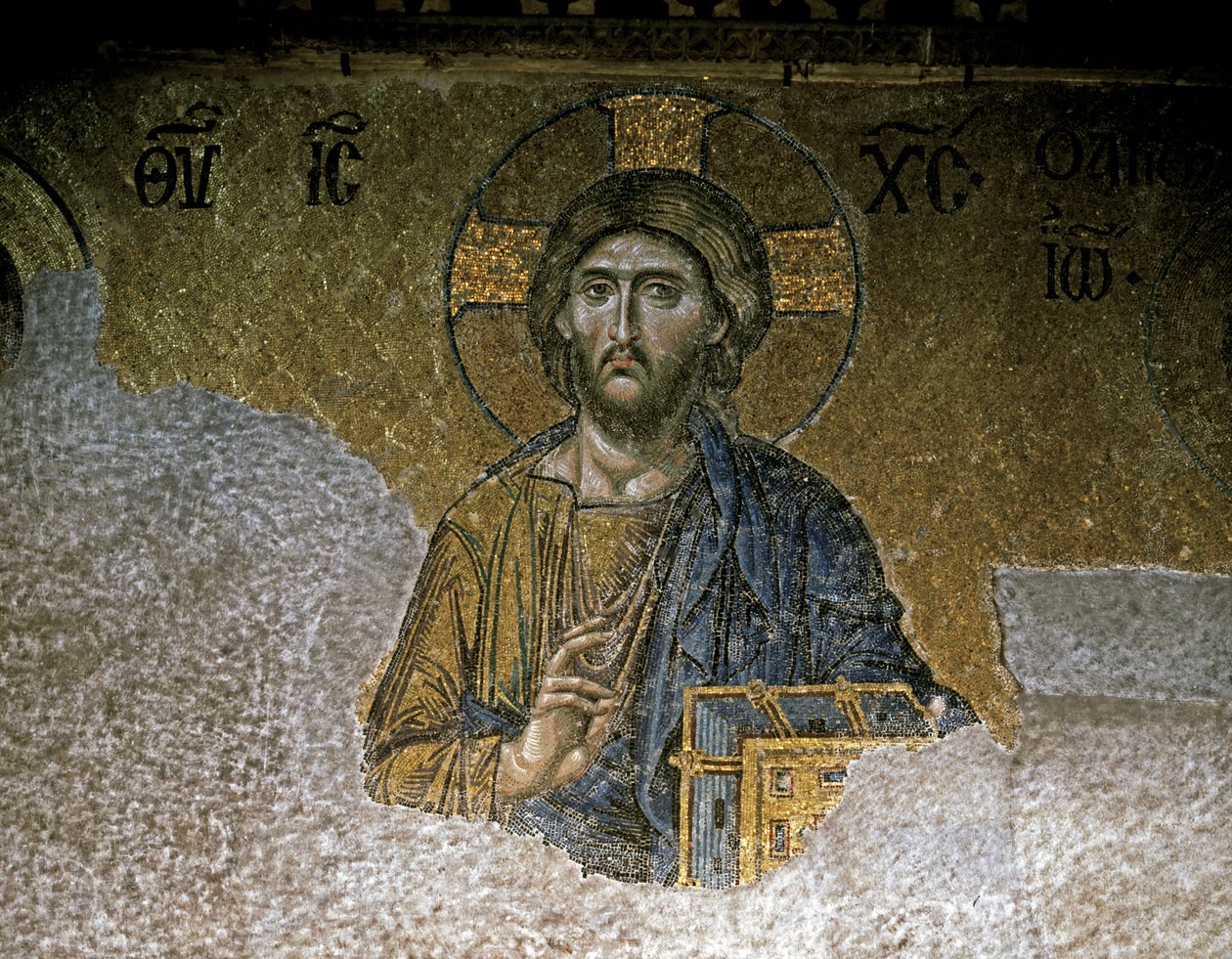 A Deezis. Krisztus részlete, 12. század közepe (mozaik) alkotó: Unknown artist