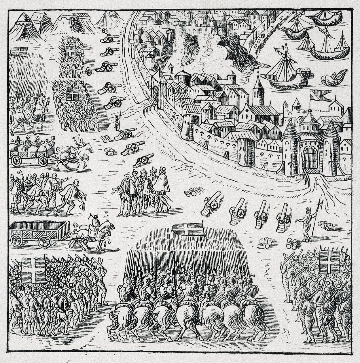 Anjou hercegét (III. Henriket), miután 1573-ban megválasztották Lengyelország királyává, és kénytelen volt szüntelenül elmenni, hogy birtokba vegye ezt a koronát, La Rochelle ostromát feloldották, és a rochelloiak megkaptak mindent, amit kértek maguktól, s alkotó: Unknown artist