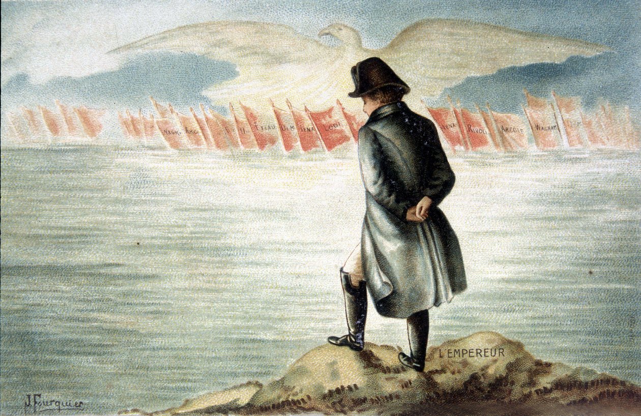 A császár Szent Ilonának. 19. századi kromolitográfia. alkotó: Unknown artist