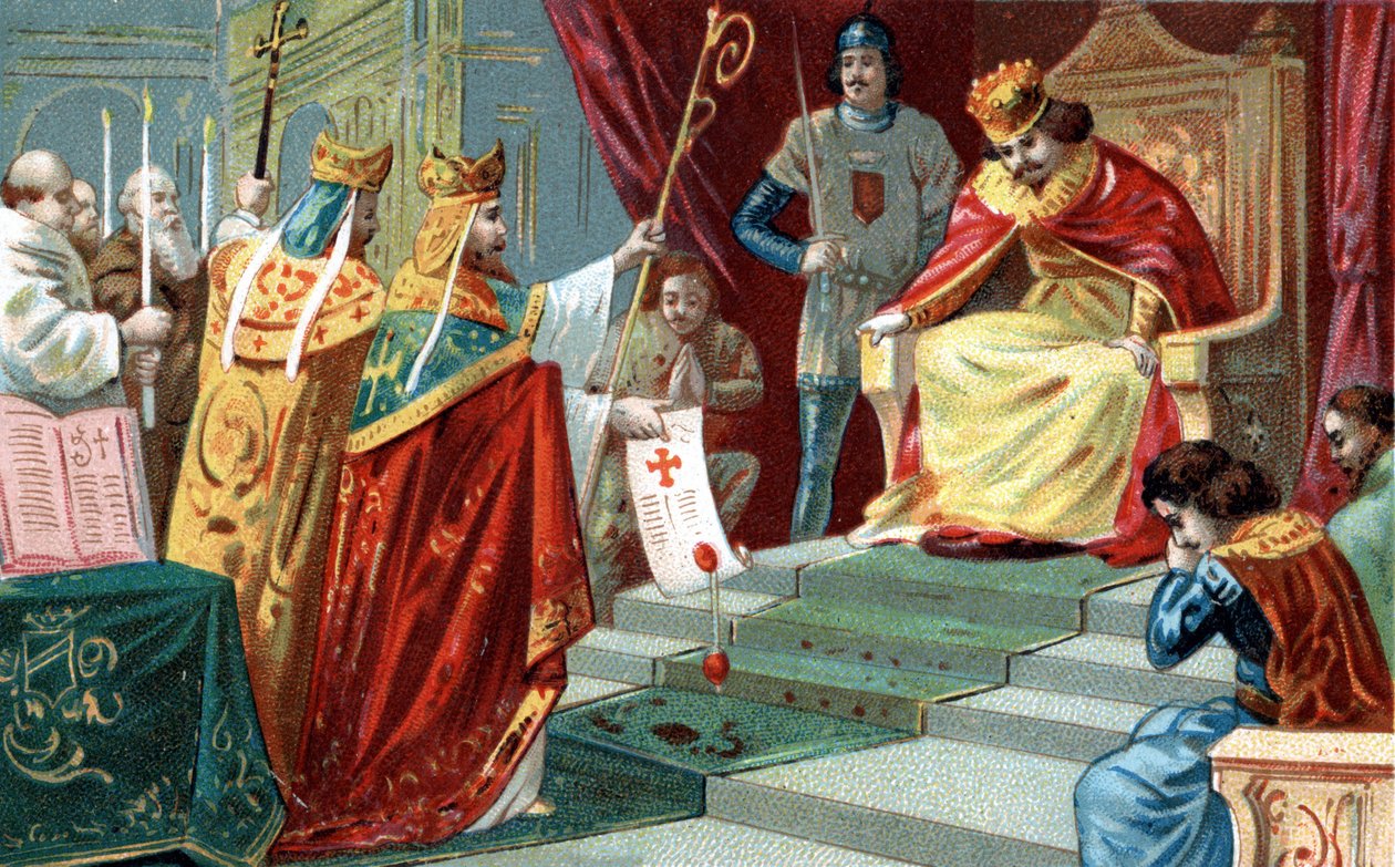 Jámbor Róbert király (kb. 970-1031), francia király kiközösítése 997-ben. alkotó: Unknown artist