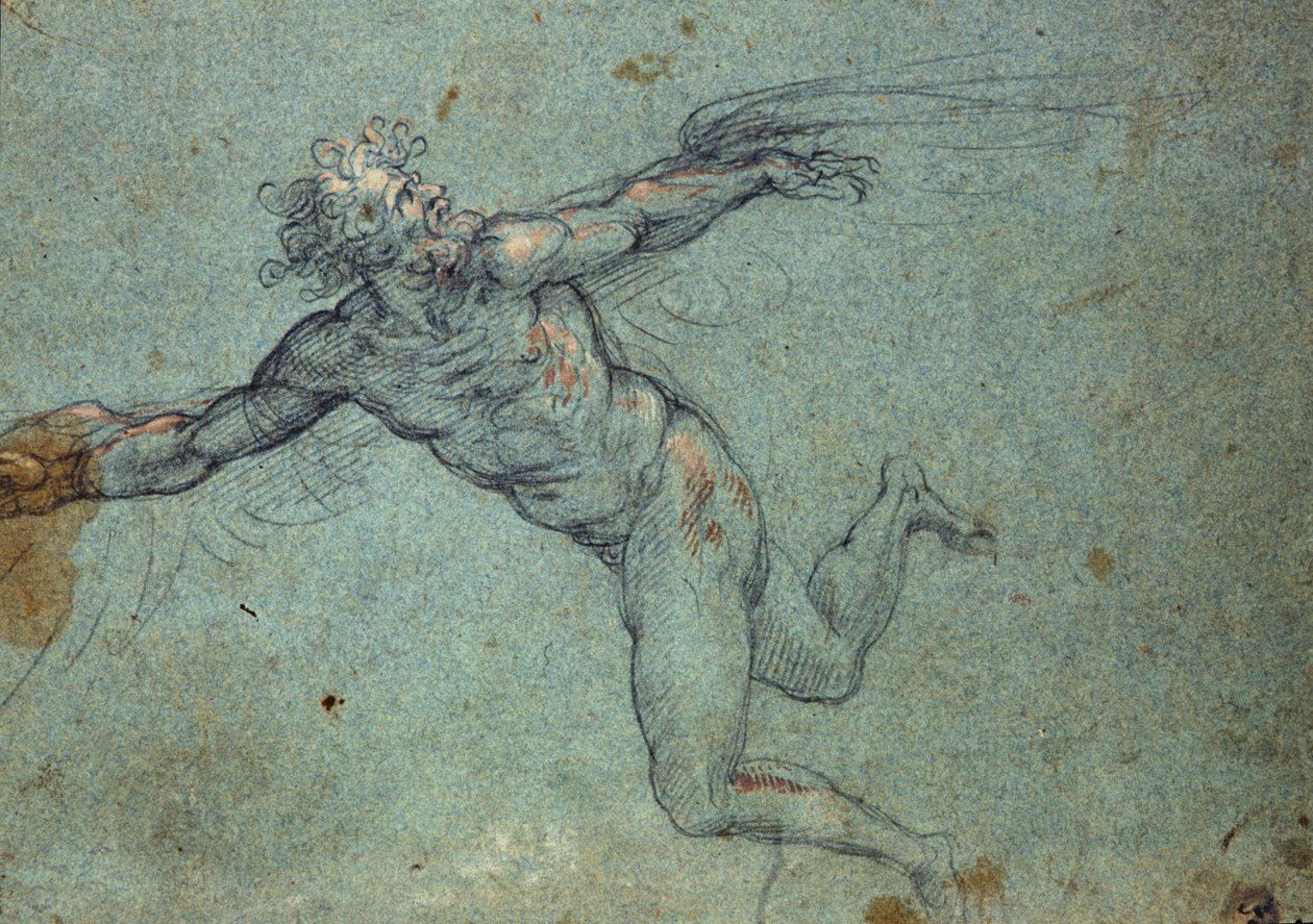 Icarus bukása – „” Ikarusz bukása”” XVII. századi rajz alkotó: Unknown artist