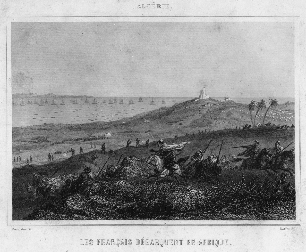 A franciák partra szálltak Afrikában alkotó: Unknown artist