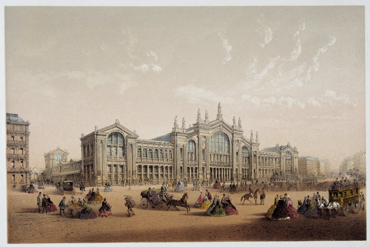A Gare du Nord - lith. 19. század. alkotó: Unknown artist