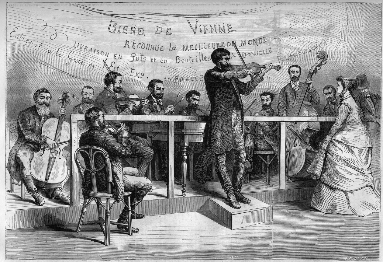A cigányok, magyar zenészekből álló zenekar az 1867-es világkiállításon. alkotó: Unknown artist
