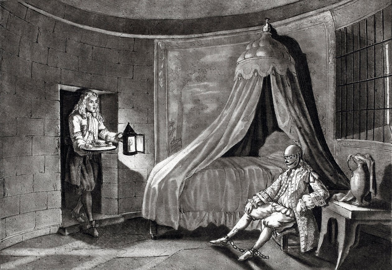 A vasmaszk a börtönében, Sainte-Marguerite szigetén alkotó: Unknown artist
