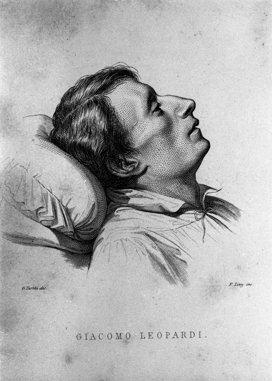 Giacomo Leopardi (1798-1837) olasz költő a halálos ágyán. alkotó: Unknown artist