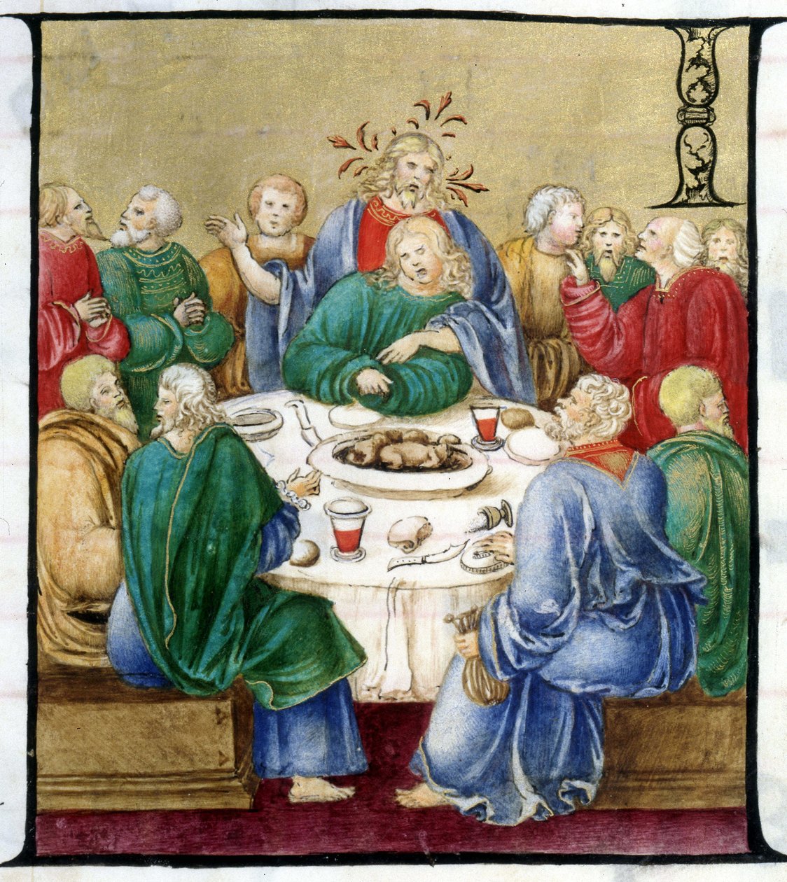 Az utolsó vacsora – egy 16. századi kórus után. Lódi Koronás Szűz temploma. alkotó: Unknown artist