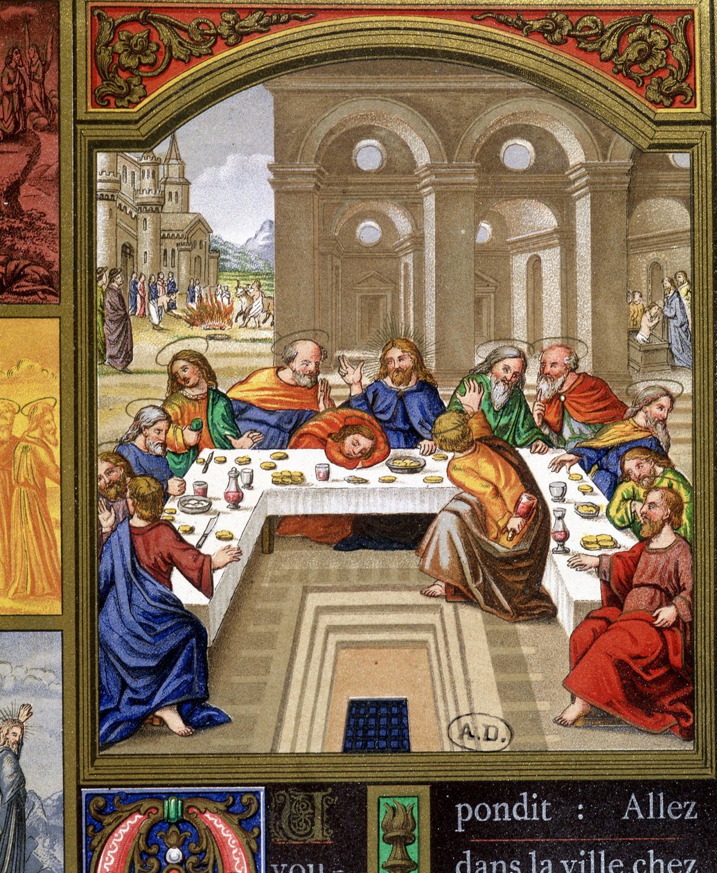 Az utolsó vacsora - egy olasz doki reproja. (n.d. v.1500). alkotó: Unknown artist