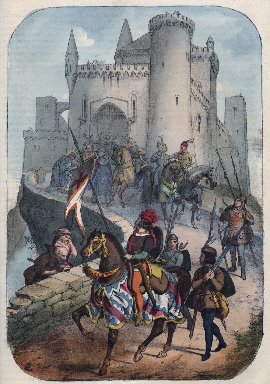 A langobardok a 11. század végén indulnak az első keresztes hadjáratra - alkotó: Unknown artist