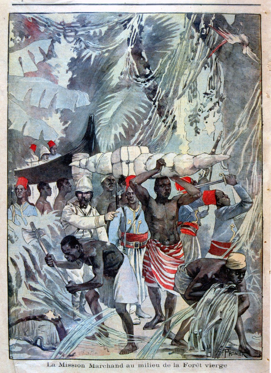 A Marchand küldetése az őserdő közepén – az 1899.05.28-i „” Le Petit Journal”-ban alkotó: Unknown artist