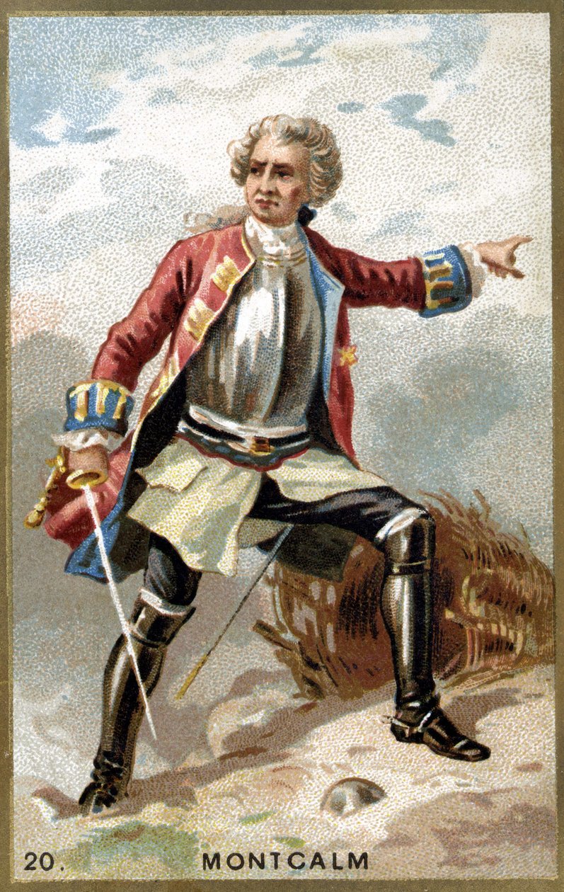 Saint-Véran Montcalm márkija (1712-1759), francia tábornok. századi kromolitográfiája. alkotó: Unknown artist