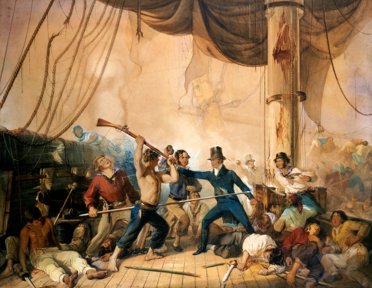 Közelharc a Chesapeake fedélzetén, 1813 alkotó: Unknown