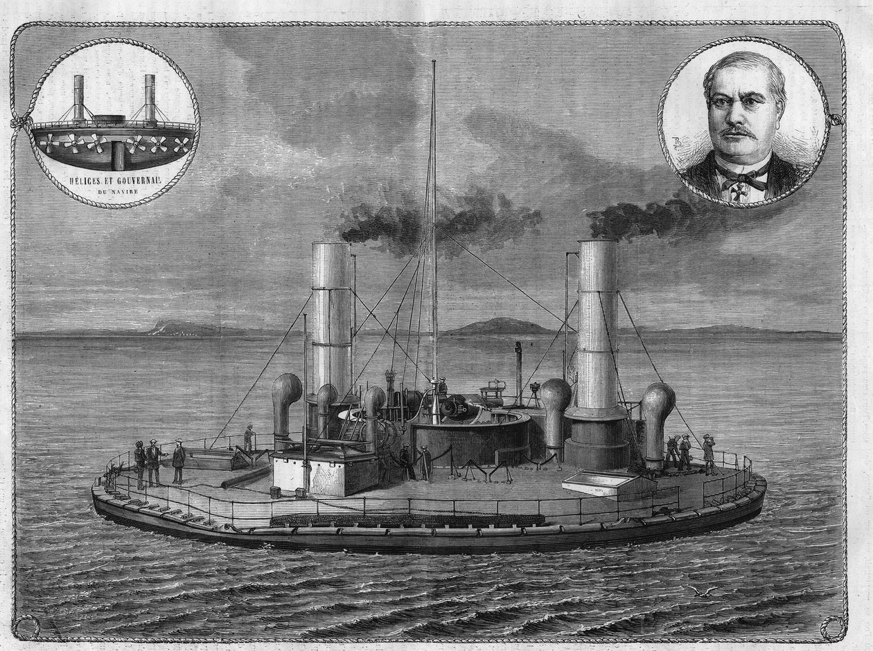A Popoffka Novgorod (Popoffka-Novgorod) orosz páncélos épület körlevele 1875-ben. alkotó: Unknown artist