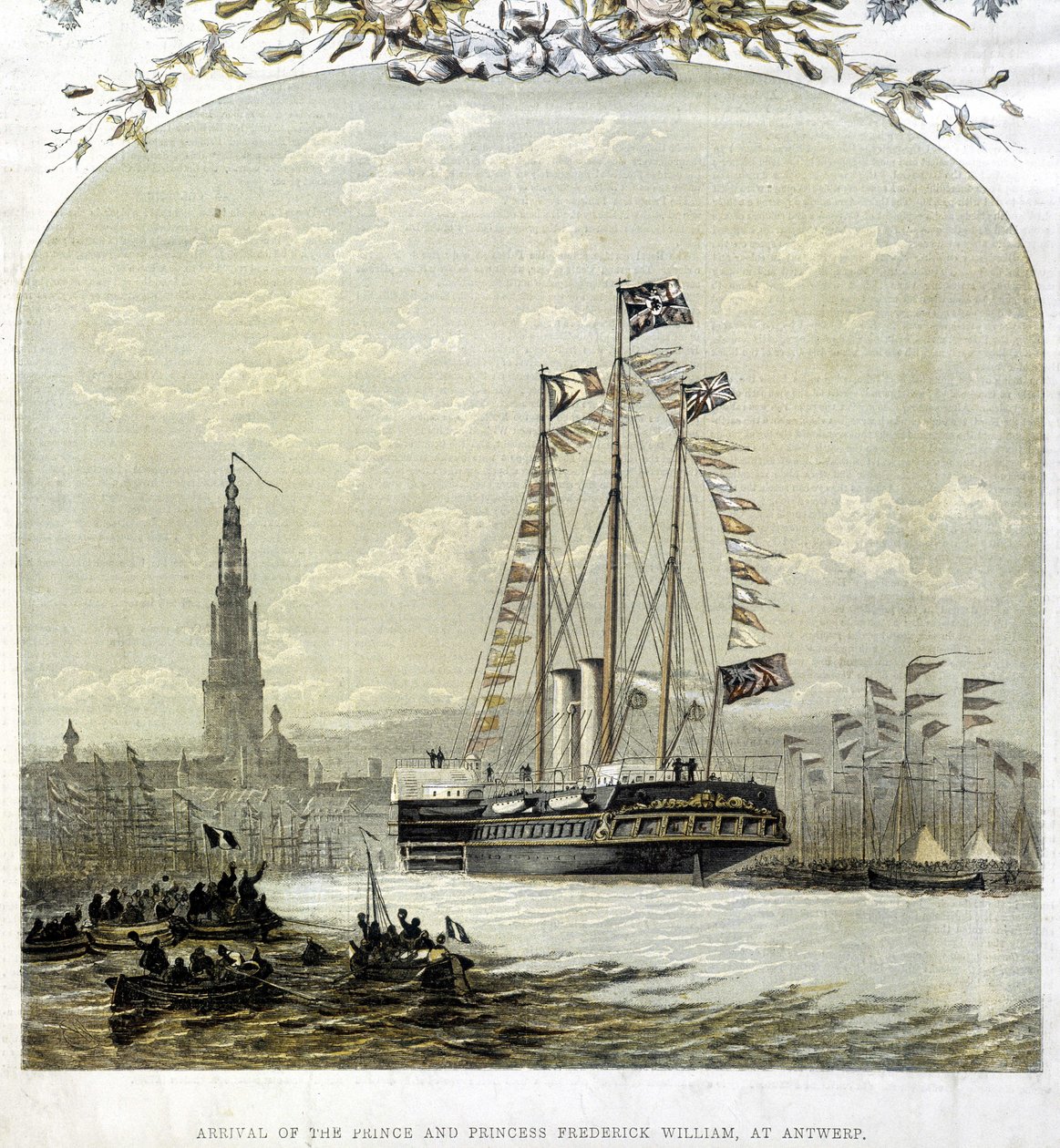 Antwerpen kikötője 1858-ban alkotó: Unknown artist