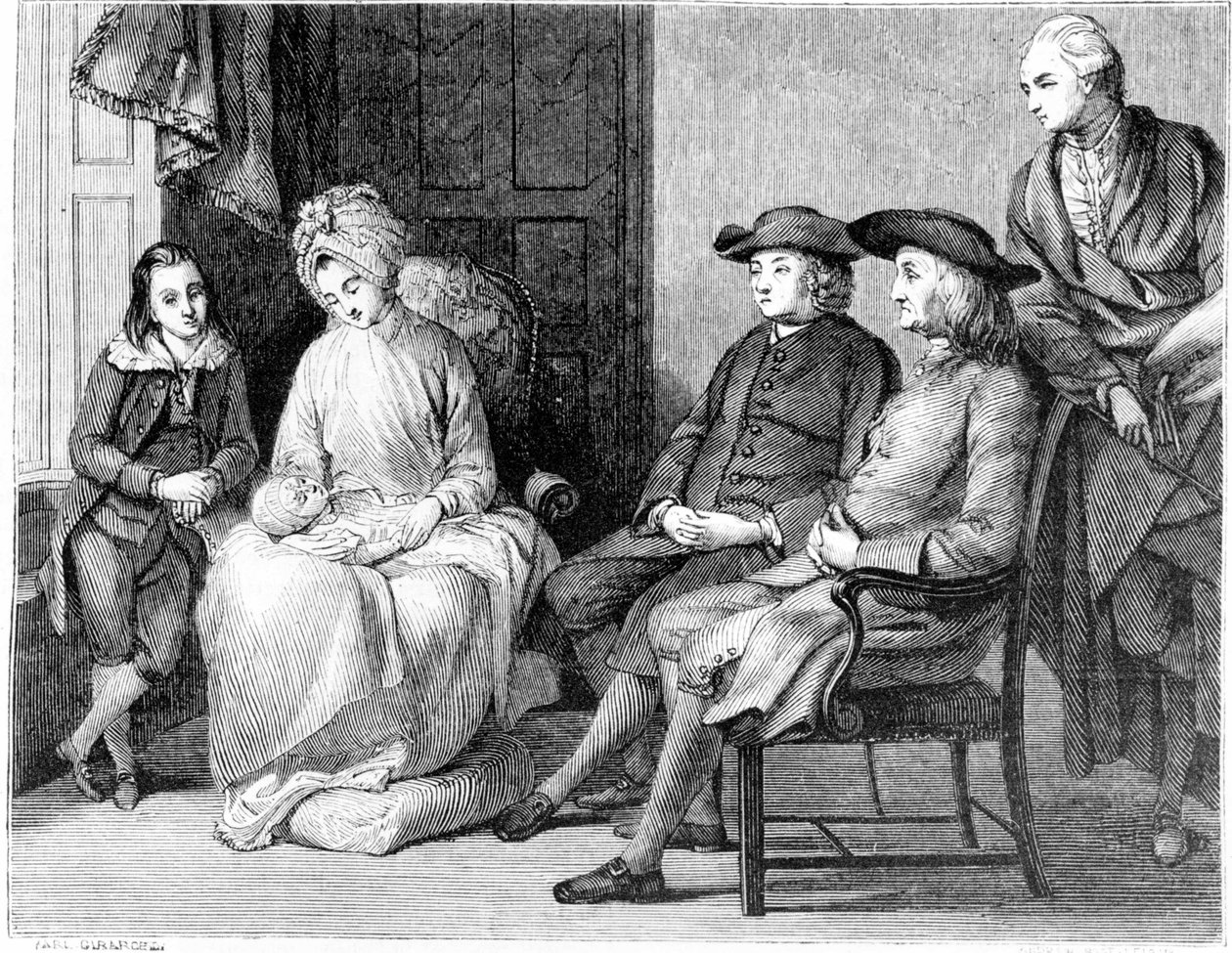 A kvékerek a 18. században. alkotó: Unknown artist